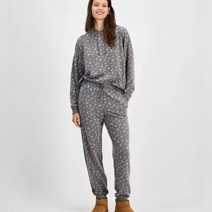 Floral Grey Women's Hooded Sweatsuit